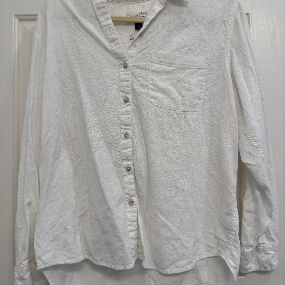 white button up, size M